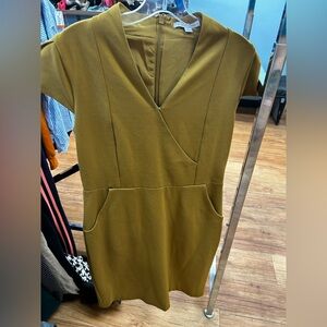 41 Hawthorn Mustard V-Neck Midi Dress